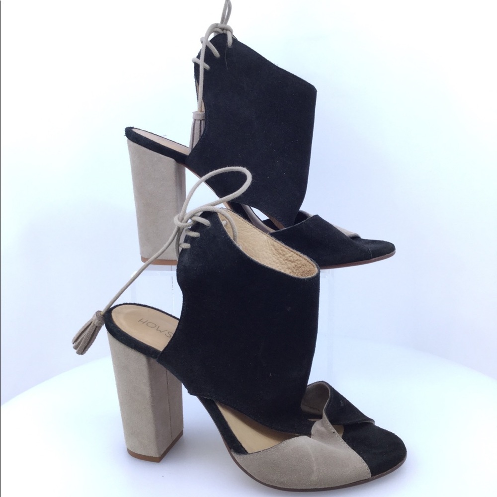 New Howsty Suede Covered Heels Sandals Size 40 (9)